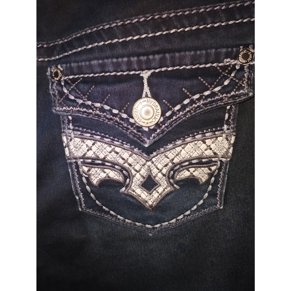 Hydraulic Thick Stitch Bootcut Jeans - Distressed, Women’s Size 5/6
